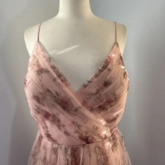 Marchesa Pink Floral Maxi Dress - Picture 8 of 13
